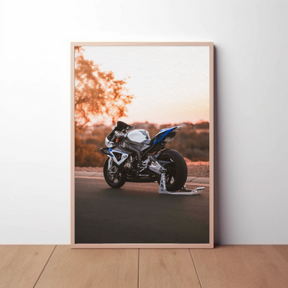 BMW S1000RR HP4 Motorcycle Poster #004 - Throttle Designs