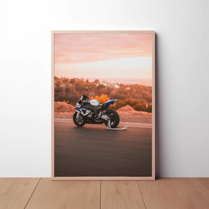 BMW S1000RR HP4 Motorcycle Poster #012 - Throttle Designs