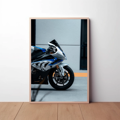 BMW S1000RR HP4 Motorcycle Poster #015 - Throttle Designs