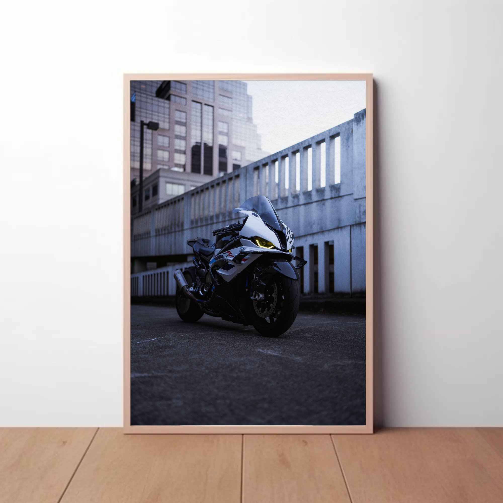 BMW S1000RR Drag Spec Motorcycle Poster #012 - Throttle Designs