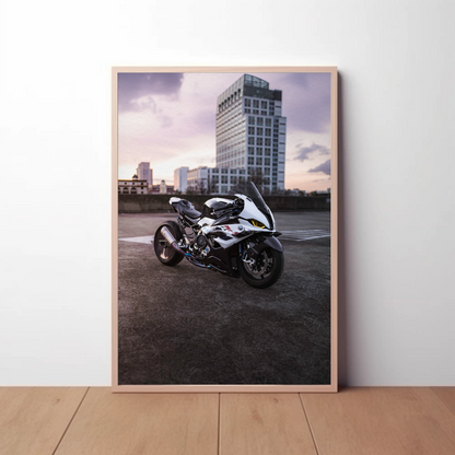 BMW S1000RR Drag Spec Motorcycle Poster #009 - Throttle Designs