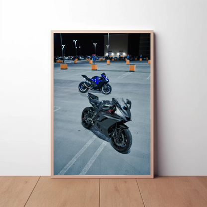 Yamaha R1 and R6 Motorcycle Poster #001 - Throttle Designs