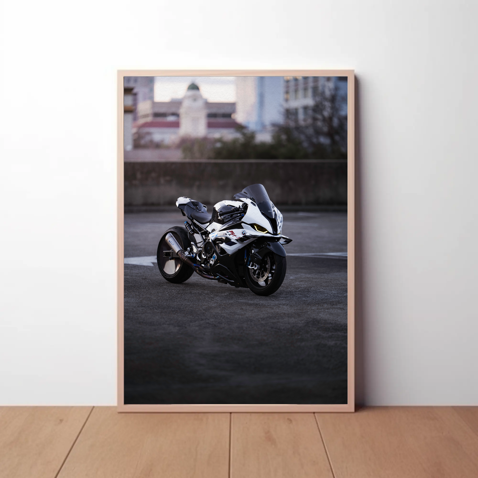 BMW S1000RR Drag Spec Motorcycle Poster #003 - Throttle Designs