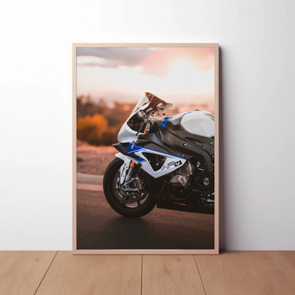 BMW S1000RR HP4 Motorcycle Poster #007 - Throttle Designs