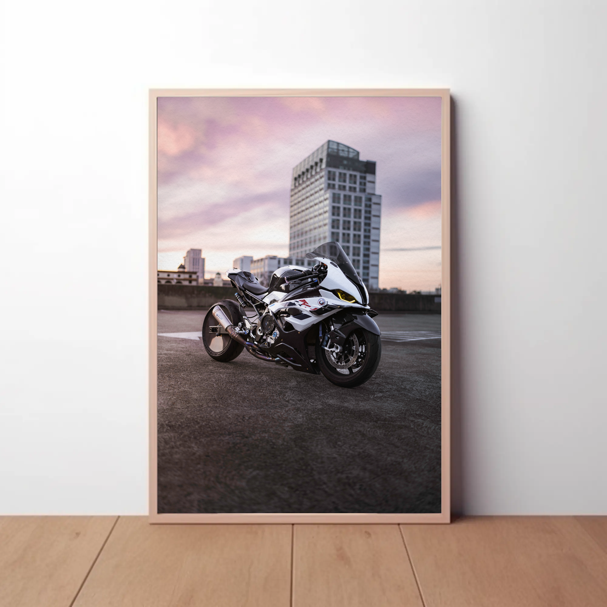 BMW S1000RR Drag Spec Motorcycle Poster #008 - Throttle Designs