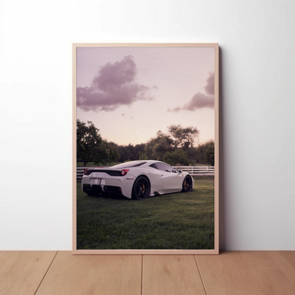 Ferrari 458 Italia Automotive Car Poster #001 - Throttle Designs