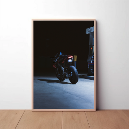 Aprilia RSV4 1100 Factory Motorcycle Poster #009 - Throttle Designs