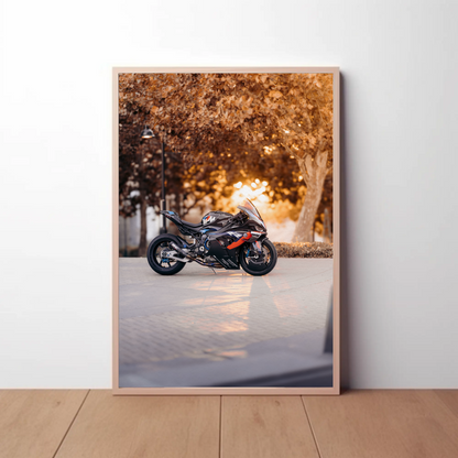 BMW M1000RR Motorcycle Art Poster #025 - Premium Wall Decor - Throttle Designs