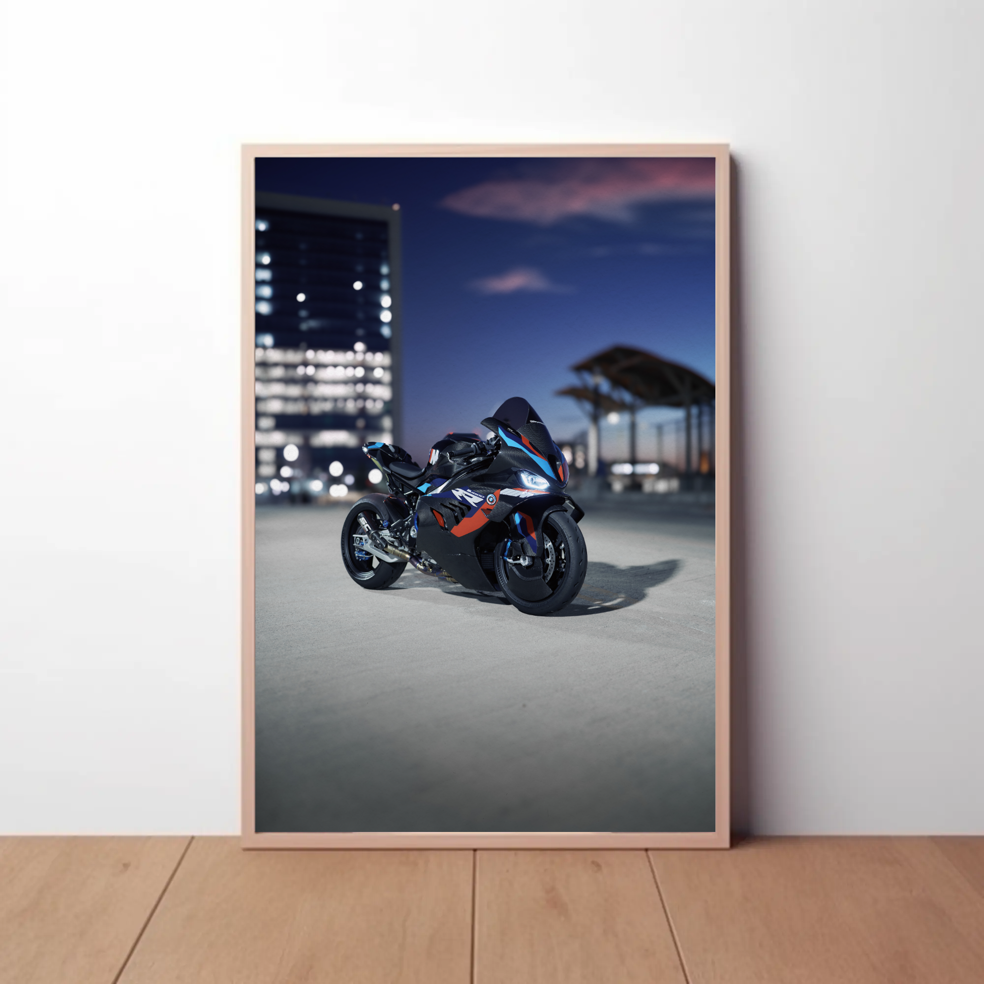 BMW M1000RR Motorcycle Poster Art - Version #027 for Enthusiasts - Throttle Designs