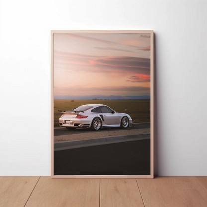 Porsche 911 Turbo Automotive Car Poster #003 - Throttle Designs