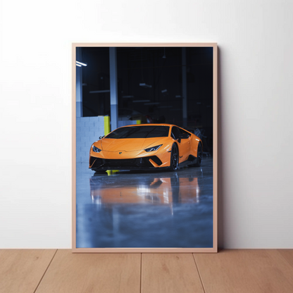 Lamborghini Huracan Automotive Car Poster #022 - Throttle Designs