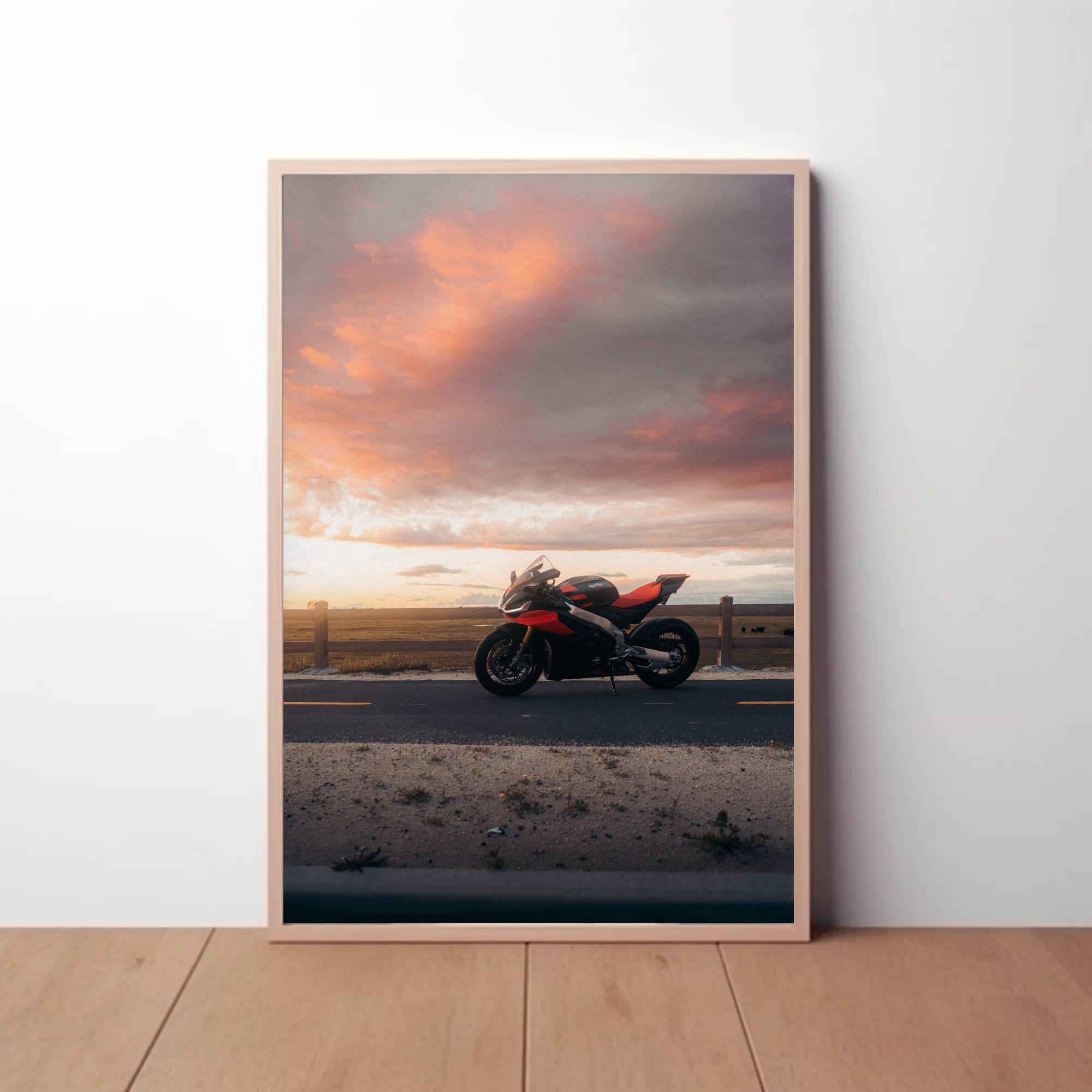 Aprilia RSV4 1100 Factory Motorcycle Poster #018 - Throttle Designs