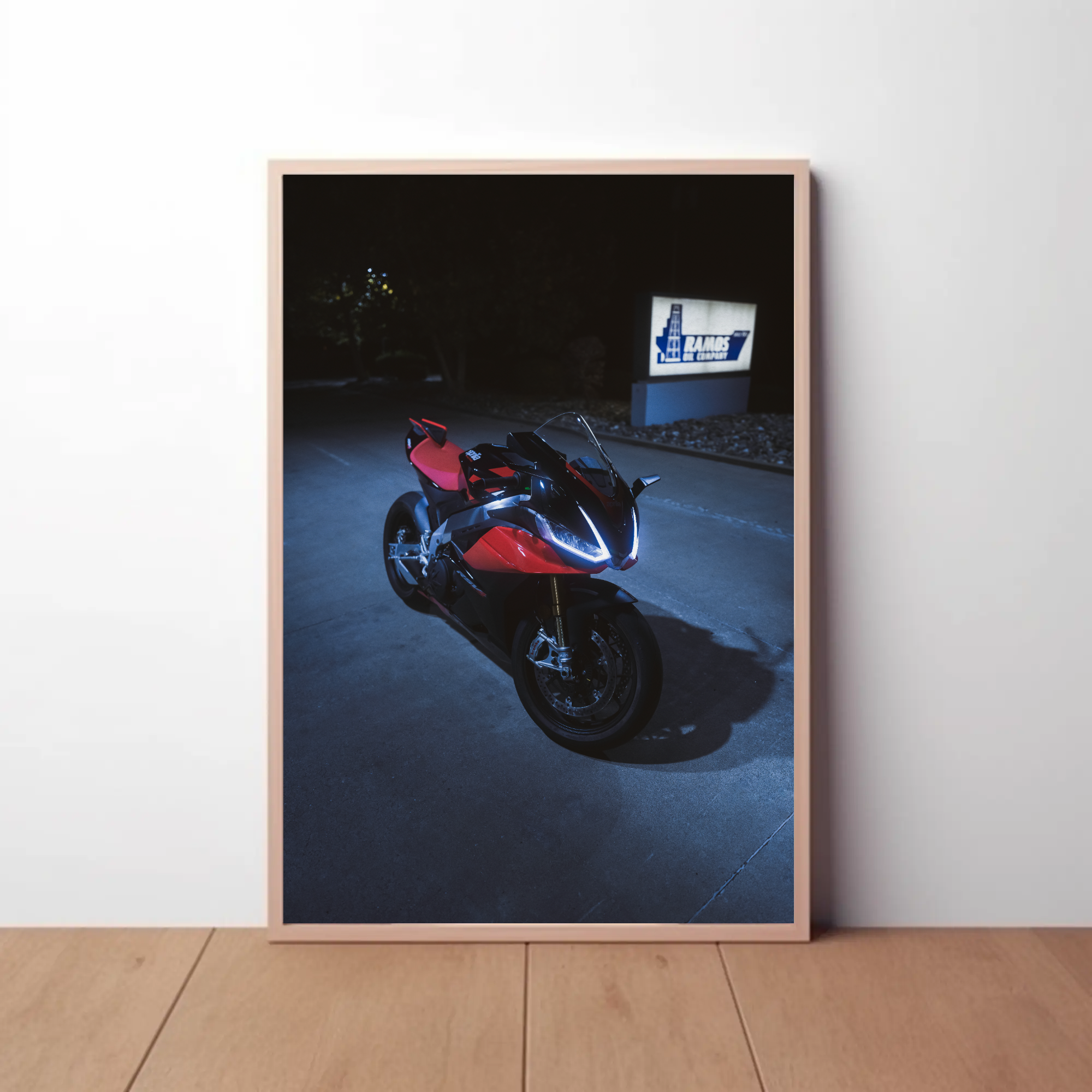 Aprilia RSV4 1100 Factory Motorcycle Poster #013 - Throttle Designs