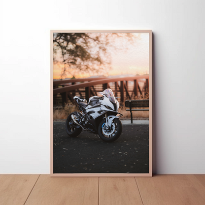 BMW S1000RR Motorcycle Poster #009 - Throttle Designs