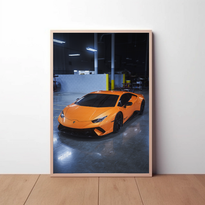 Lamborghini Huracan Automotive Car Poster #020 - Throttle Designs