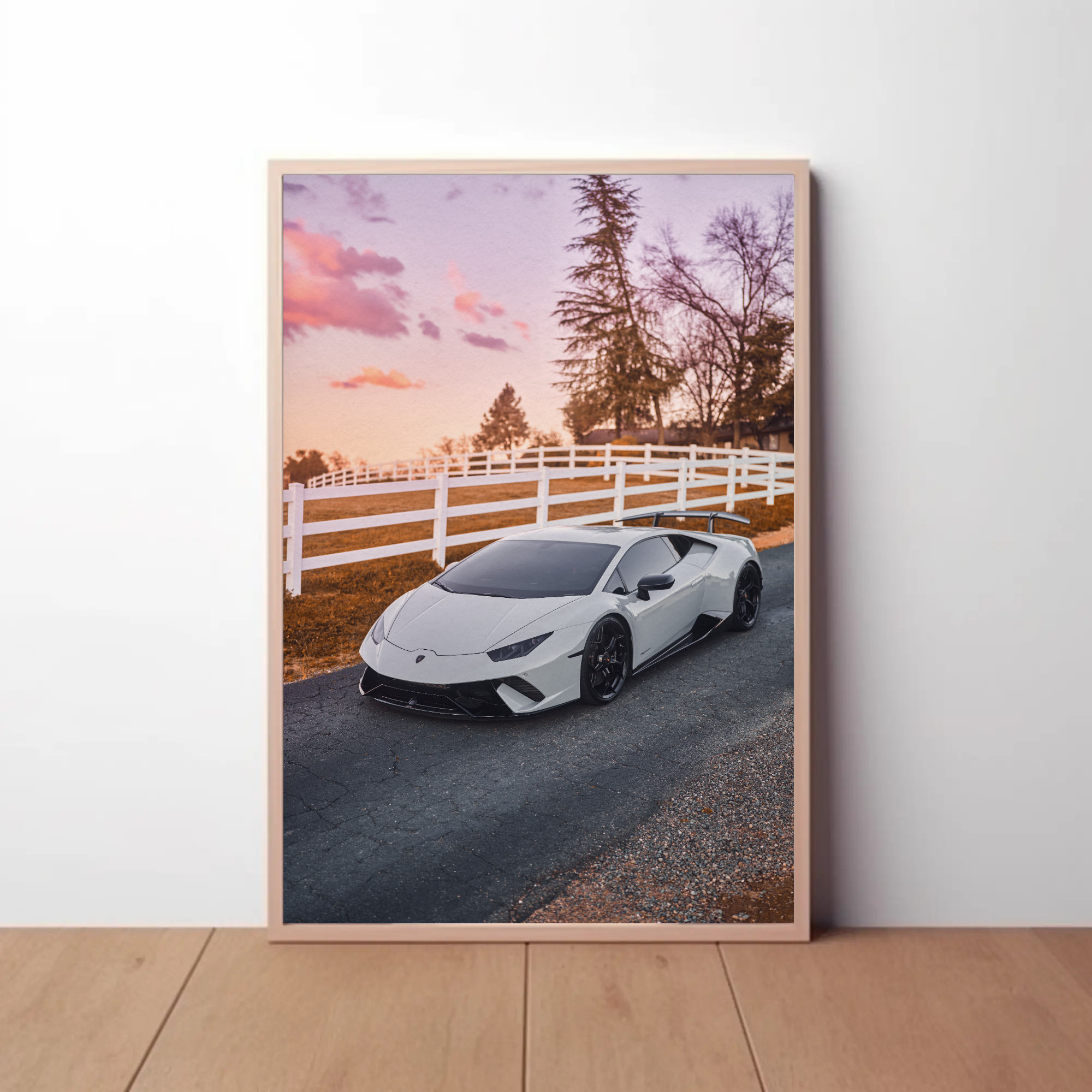 Lamborghini Huracan Automotive Car Poster #006 - Throttle Designs