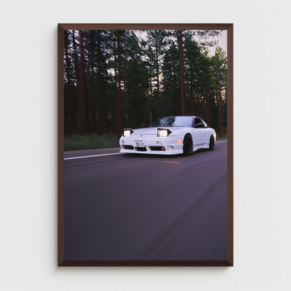 Nissan 240sx S13 Type-X Automotive Car Poster #004 - Throttle Designs