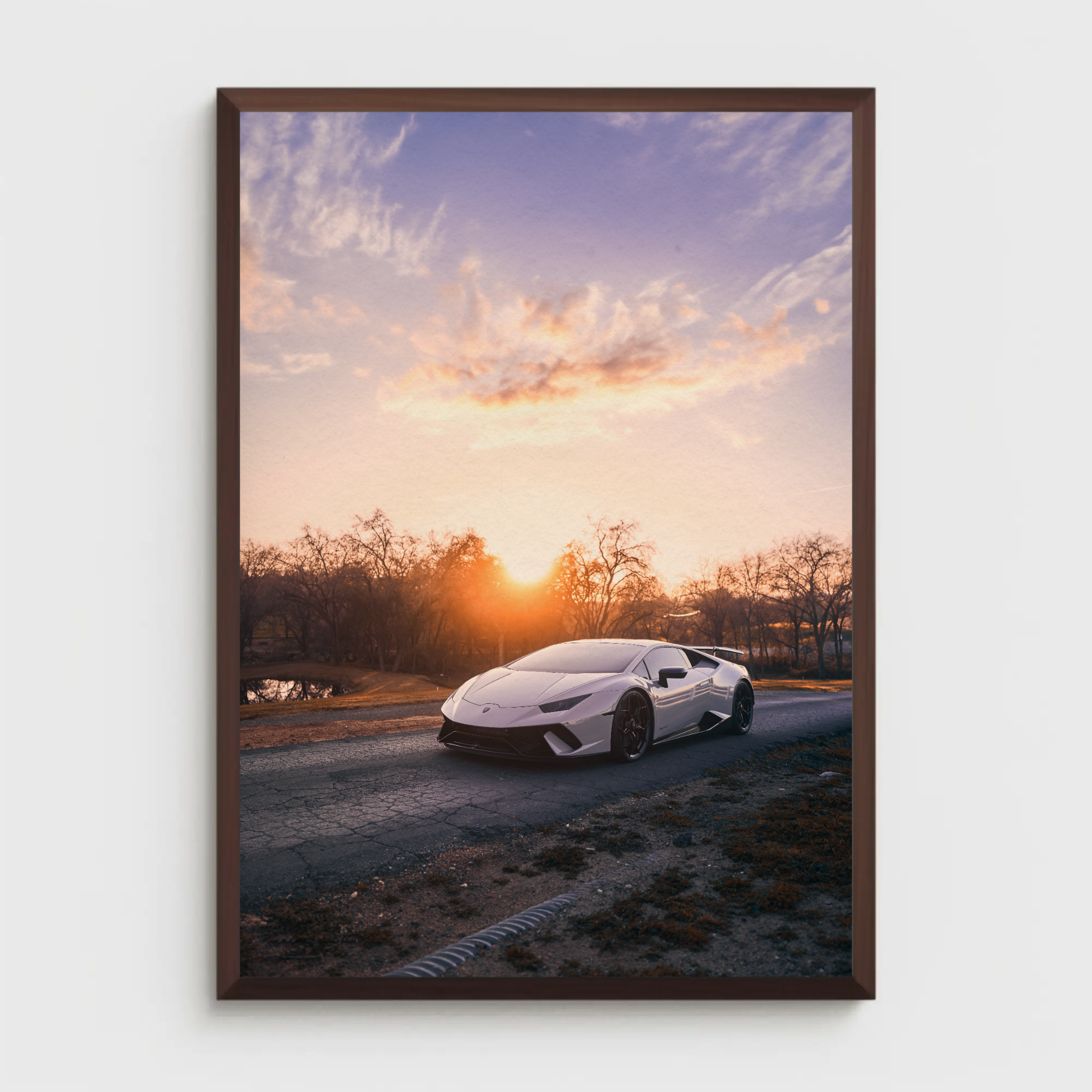 Lamborghini Huracan Automotive Car Poster #003 - Throttle Designs