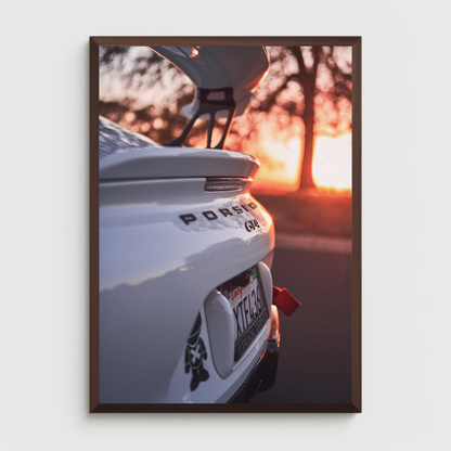 Porsche GT4 Automotive Car Poster #001 - Throttle Designs