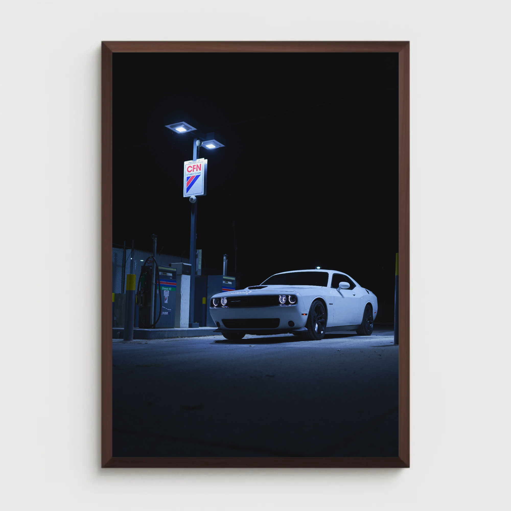 Dodge Challenger Automotive Car Poster #001 - Throttle Designs