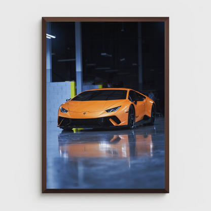 Lamborghini Huracan Automotive Car Poster #022 - Throttle Designs