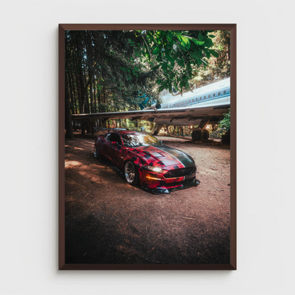 Sleek Ford Mustang S550 Car Poster #001 – Automotive Art for Enthusiasts - Throttle Designs