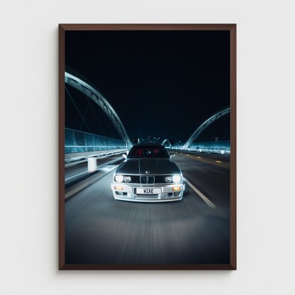 Iconic BMW E30 Euro Car Wall Art Poster #001 – Perfect for Car Lovers! - Throttle Designs