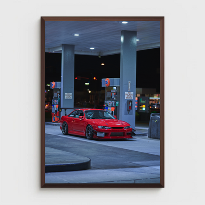 Nissan 240sx S14 Kouki Automotive Car Poster #018 - Throttle Designs