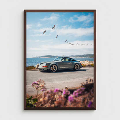 Porsche 911 Classic Car Art Print Poster #001 for Automotive Enthusiasts - Throttle Designs