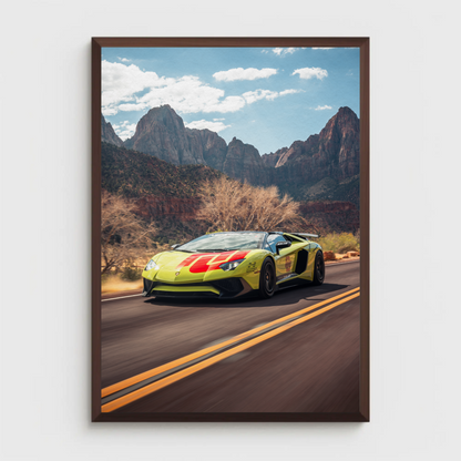 Lamborghini Aventador SVJ Art Print Poster #002 - Premium Wall Decor