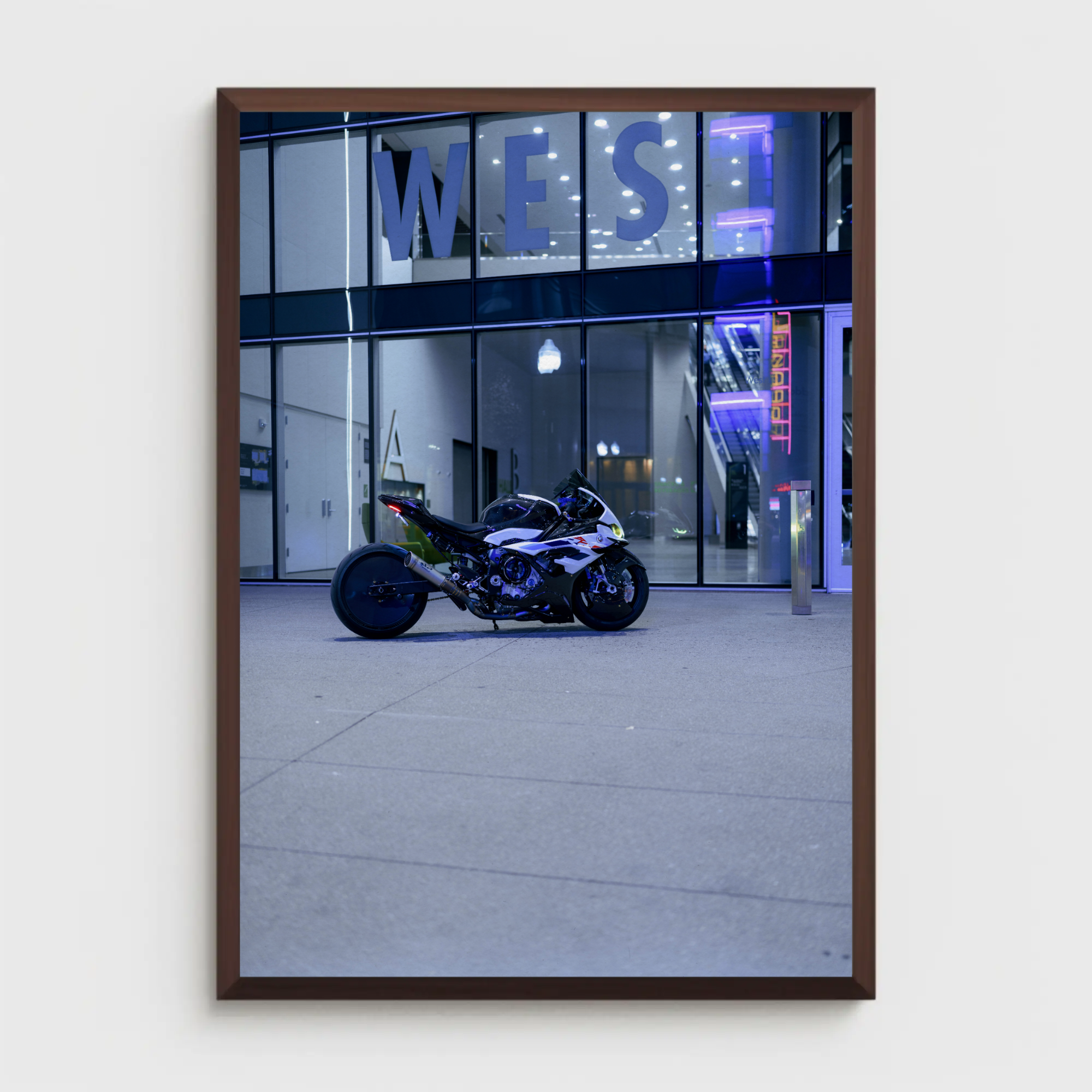 BMW S1000RR Drag Spec Art Print Poster #021 - Premium Wall Decor