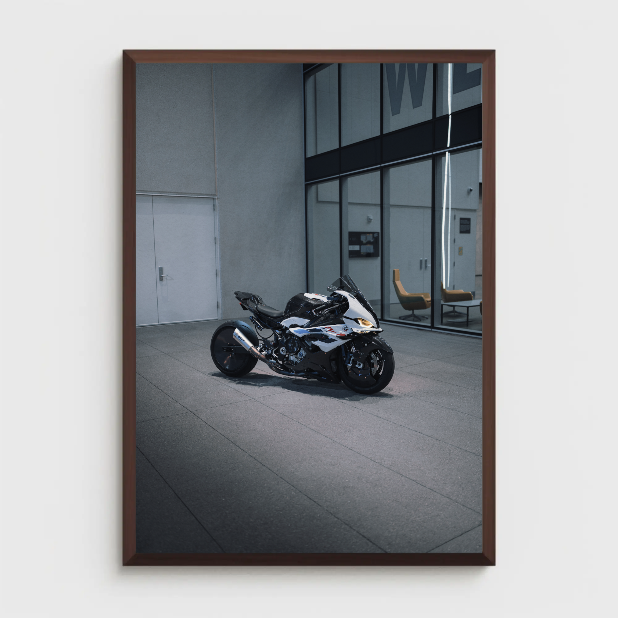 BMW S1000RR Drag Spec Motorcycle Art Print #022 - Premium Wall Decor