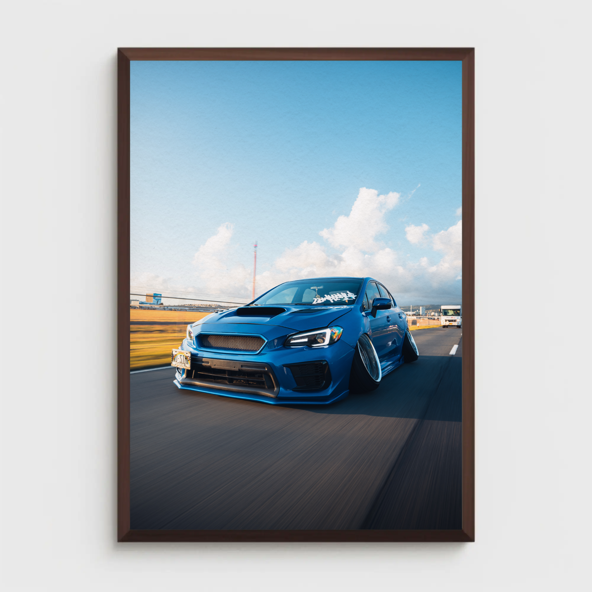 Slammed Subaru WRX Car Art Print #041 - Premium Wall Decor