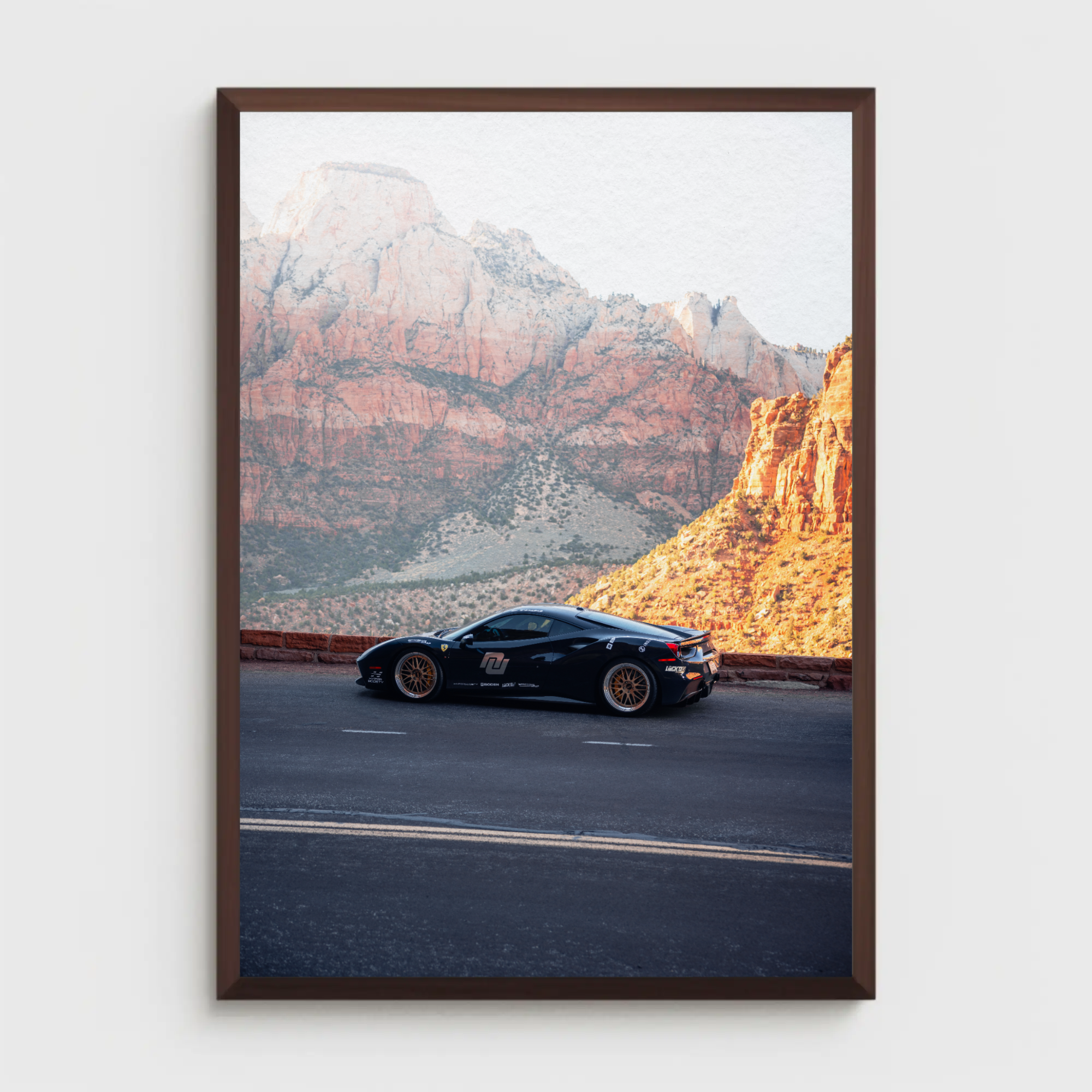 Ferrari 488 GTB Supercar Wall Art Poster #002 for Car Lovers