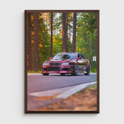 Toyota Chaser JDM Drift Car Automotive Car Poster #002 - Throttle Designs