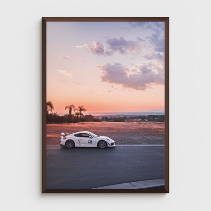 Porsche GT4 Automotive Car Poster #003 - Throttle Designs