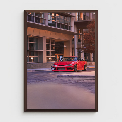 Nissan 240sx S14 Kouki Automotive Car Poster #002 - Throttle Designs