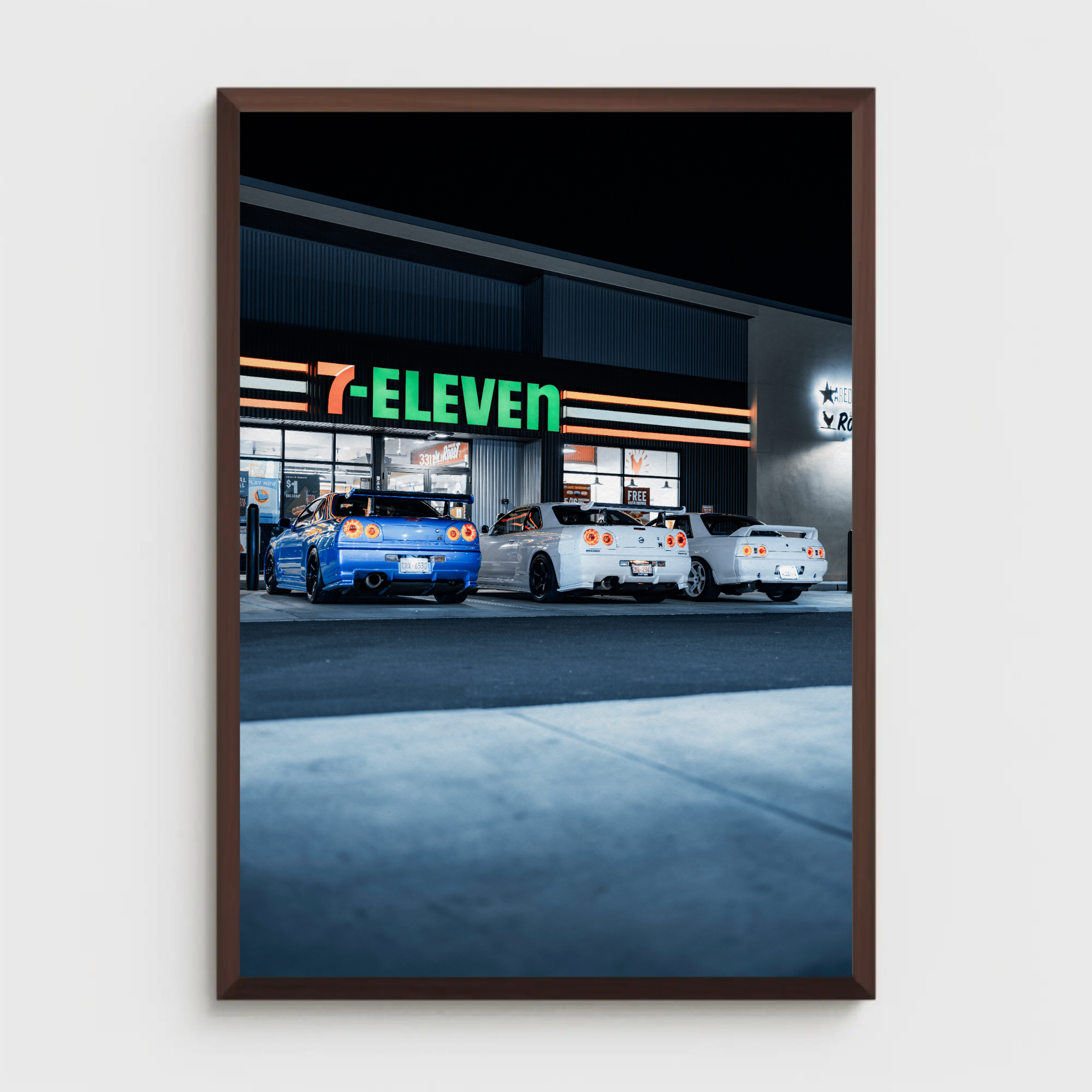 Nissan GTR R32 and R34 Skyline Automotive Car Poster #001 - Throttle Designs