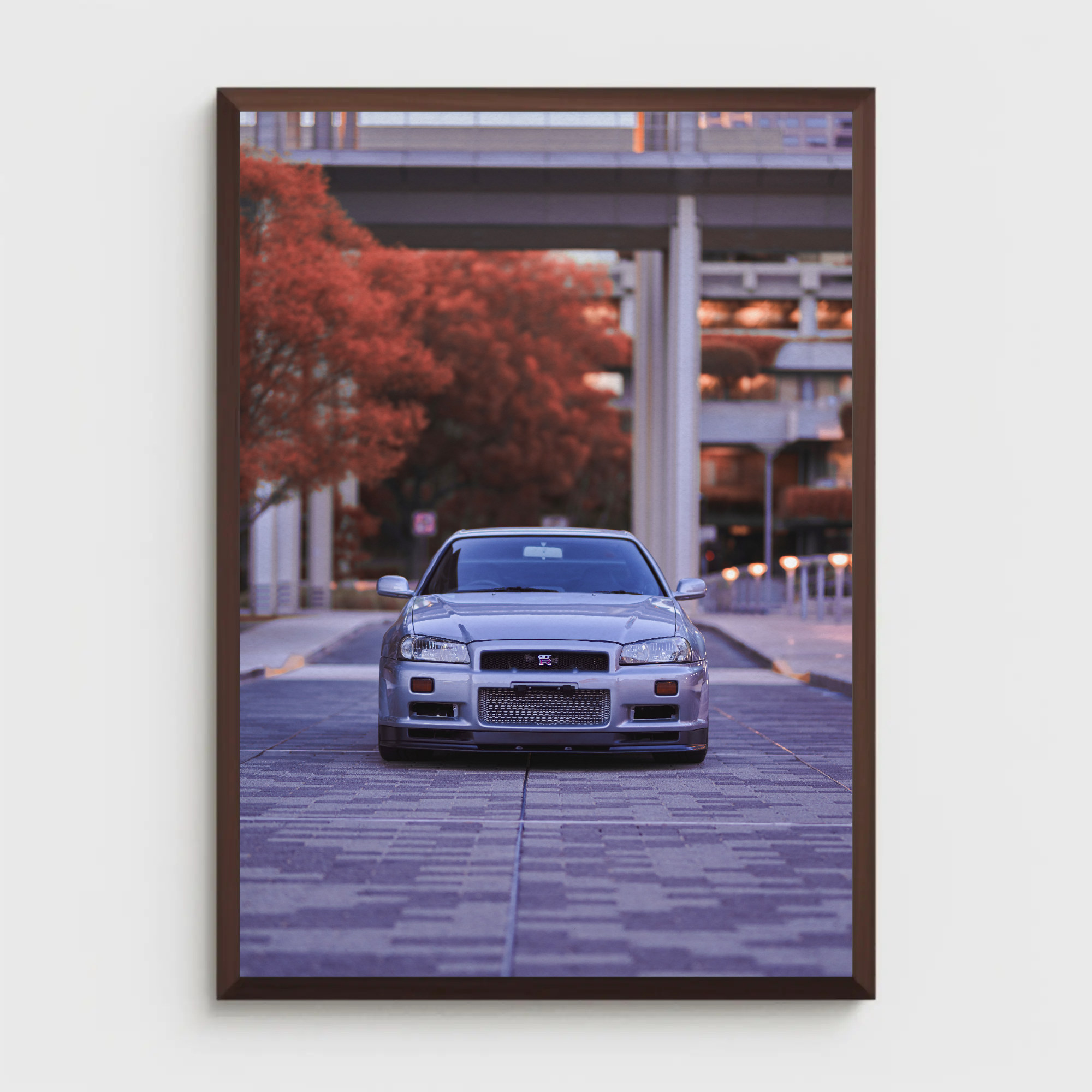 Nissan GTR R34 Skyline Automotive Car Poster #001 - Throttle Designs