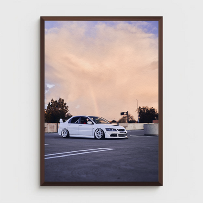 Mitsubishi Evo 8 Automotive Car Poster #036 - Throttle Designs