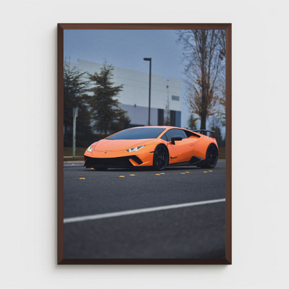 Lamborghini Huracan Automotive Car Poster #048 - Throttle Designs