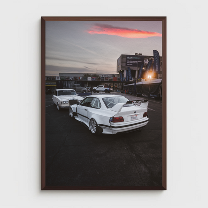 BMW E36 M3 Automotive Car Poster #002 - Throttle Designs