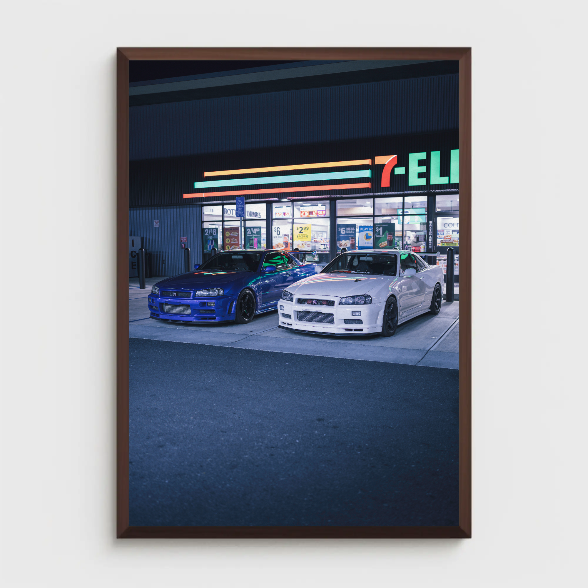 Nissan GTR R34 Skyline Automotive Car Poster #018 - Throttle Designs