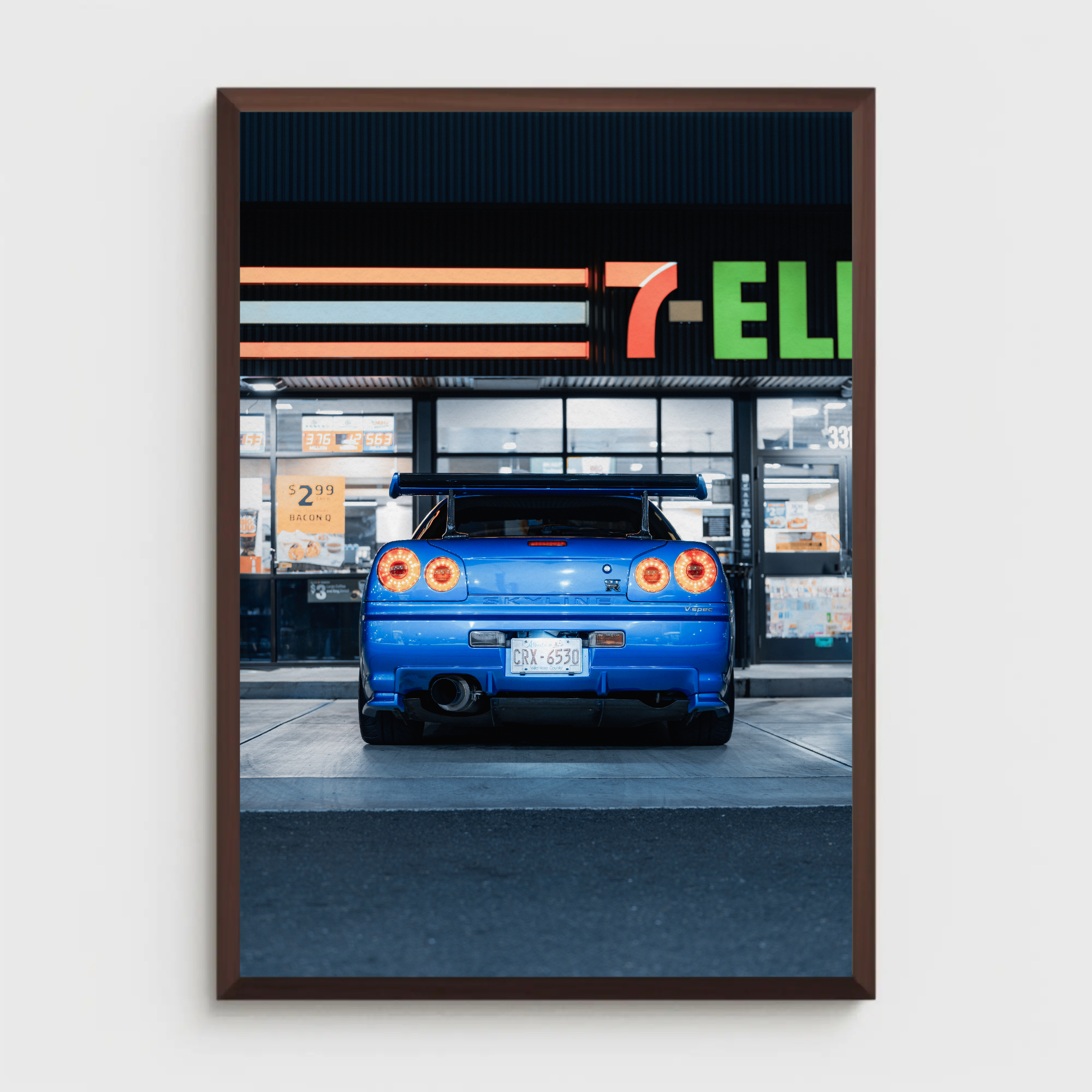 Nissan GTR R34 Skyline Automotive Car Poster #014 - Throttle Designs