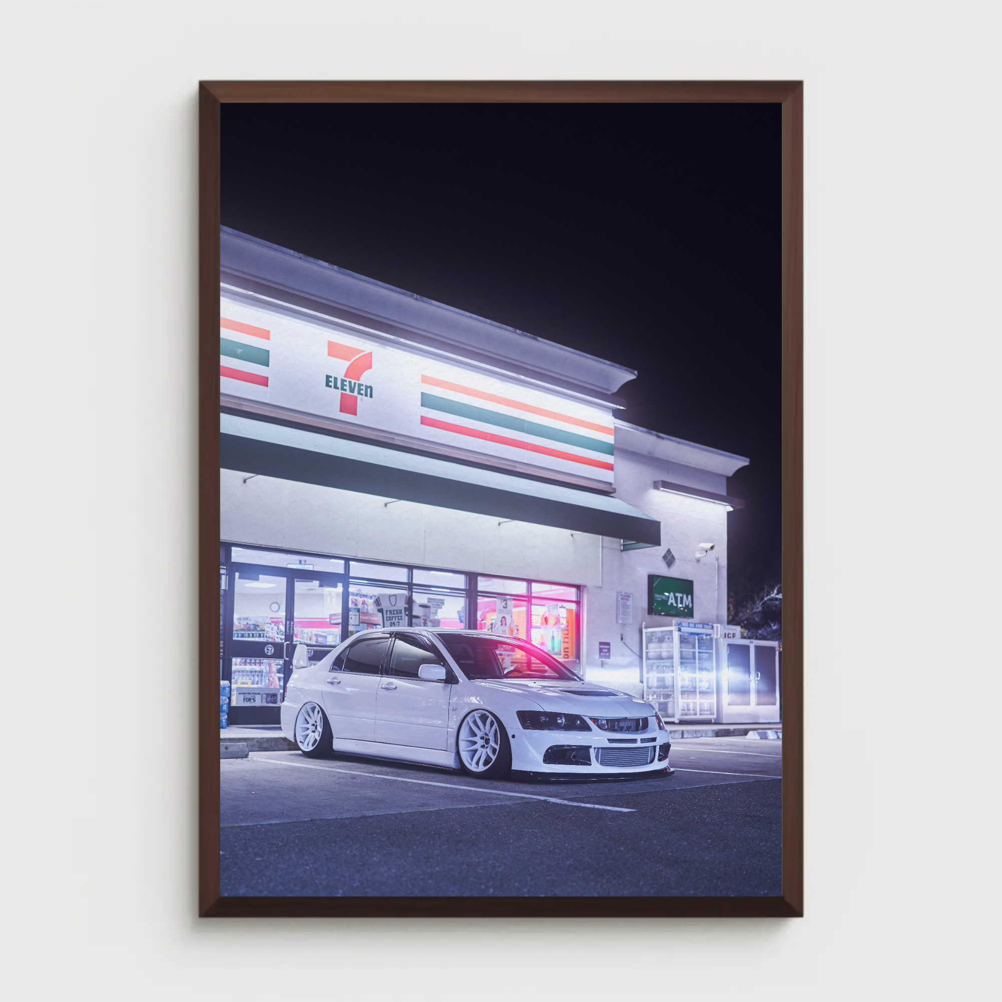 Mitsubishi Evo 8 Automotive Car Poster #032 - Throttle Designs