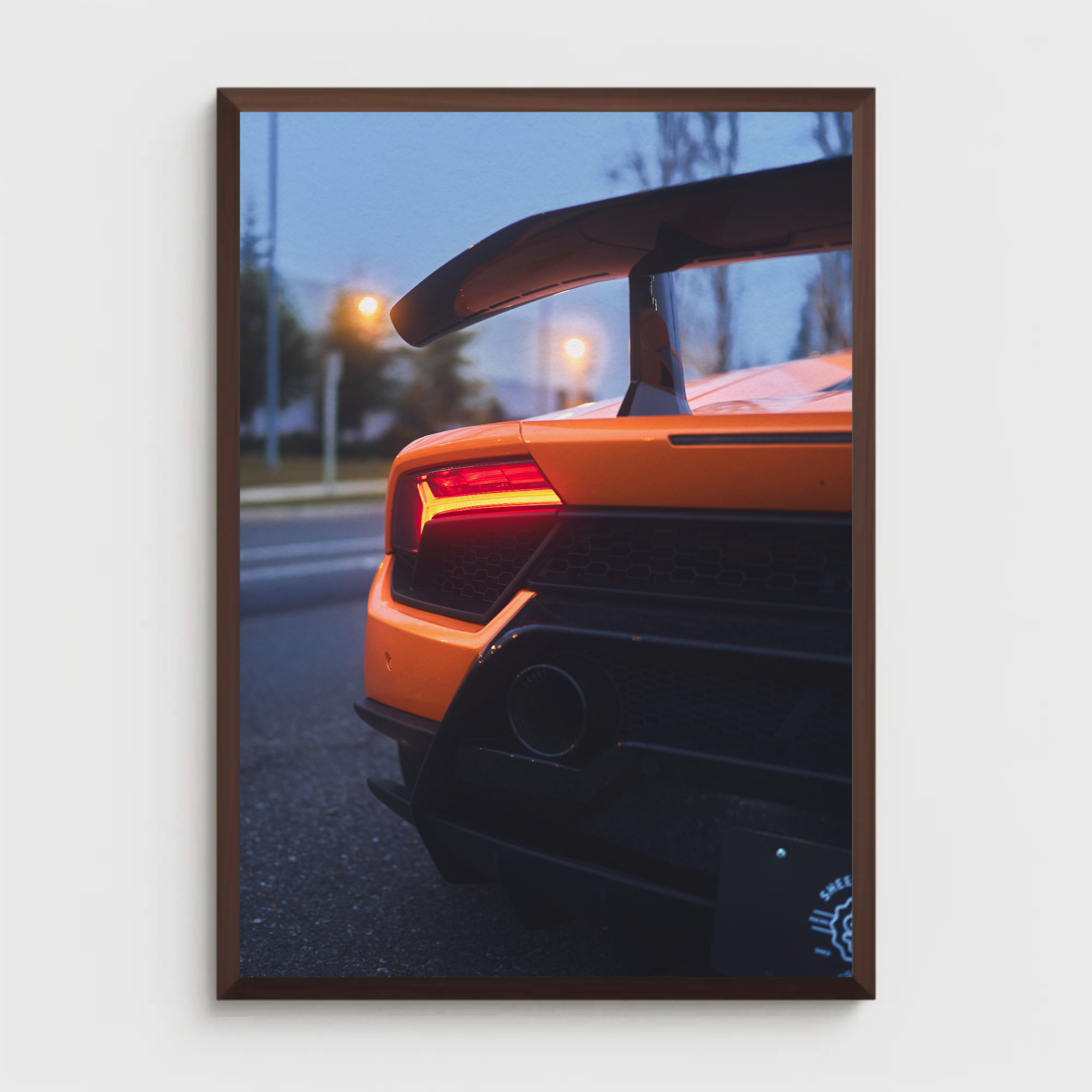 Lamborghini Huracan Automotive Car Poster #043 - Throttle Designs