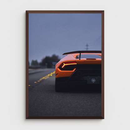 Lamborghini Huracan Automotive Car Poster #045 - Throttle Designs