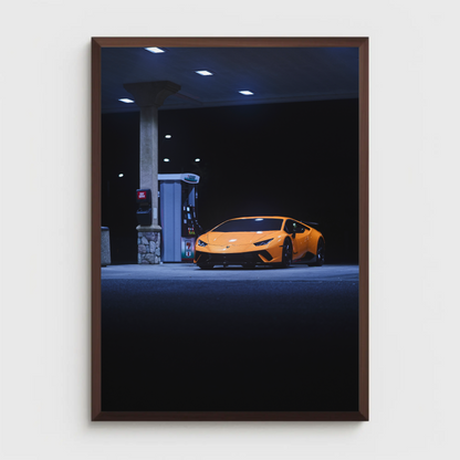 Lamborghini Huracan Automotive Car Poster #027 - Throttle Designs