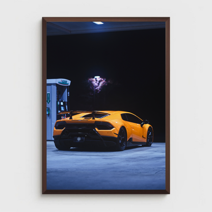 Lamborghini Huracan Automotive Car Poster #028 - Throttle Designs