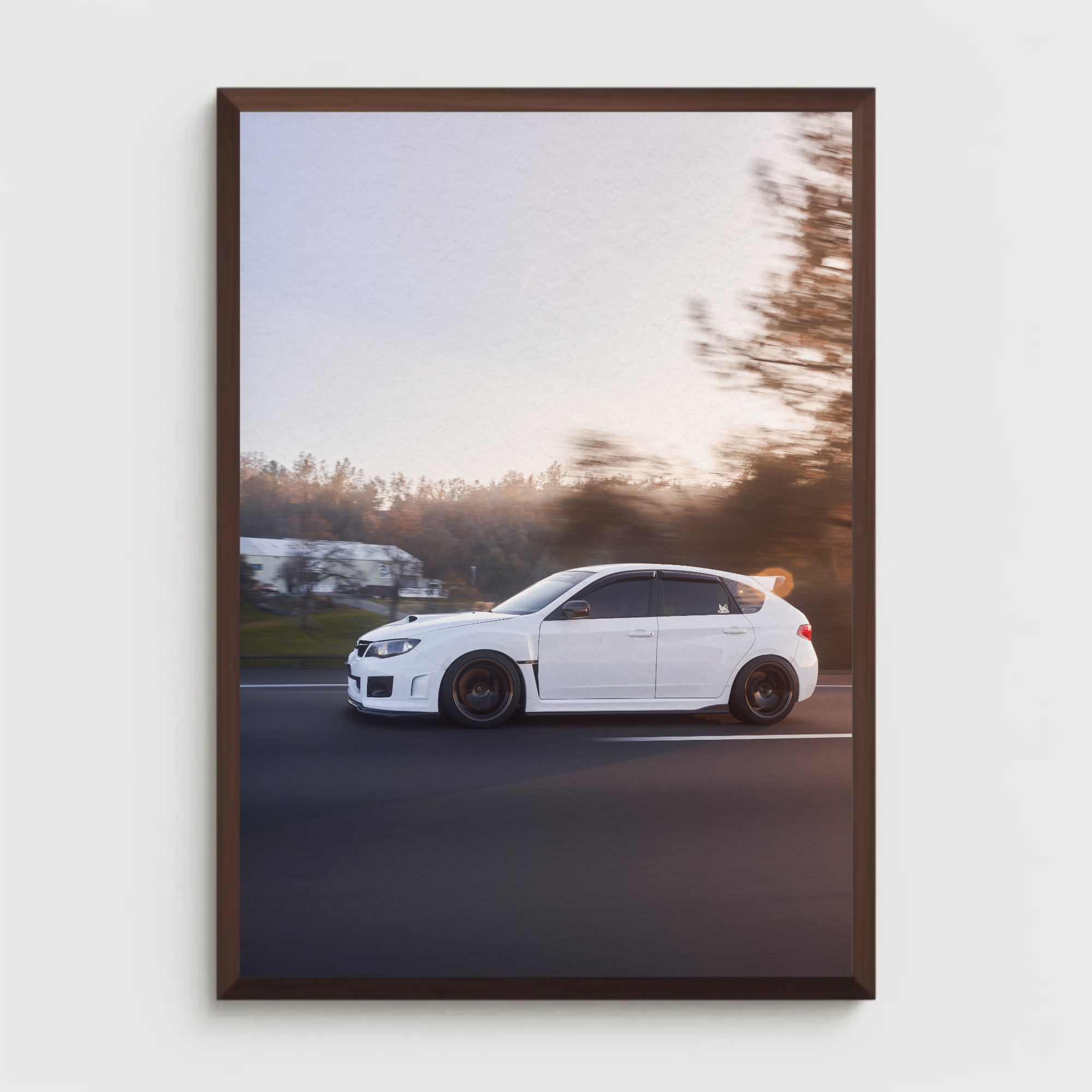 Subaru WRX STI Automotive Car Poster #001 - Throttle Designs